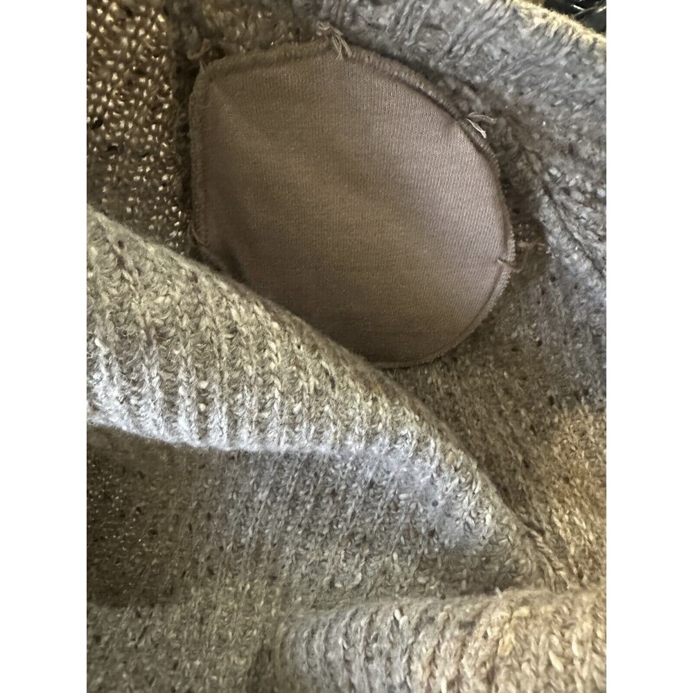 I.B. Diffusion Chunky Knit Ribbed Cardigan Sweater Marled Beige Brown Medium - Picture 7 of 16